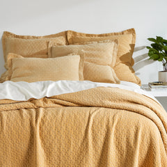 Hawley Ochre Matelasse Coverlet