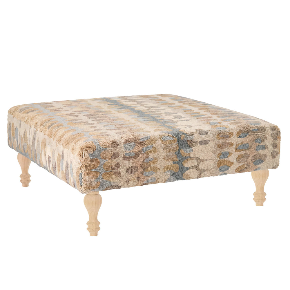 Paint Chip Rug Ottoman | Natural