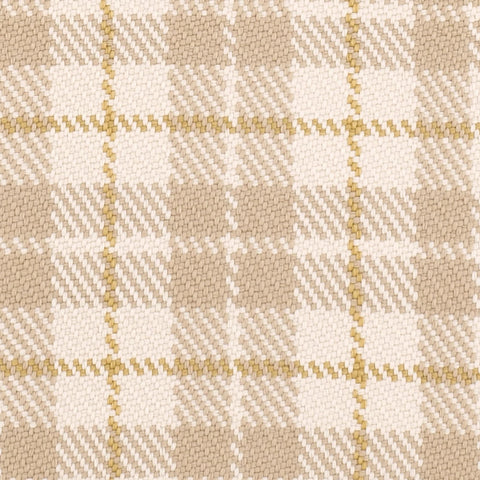 Lakeville Plaid Handwoven Indoor/Outdoor Rug Swatch | Khaki