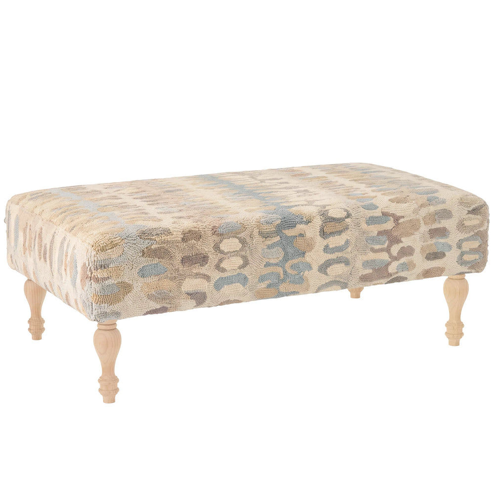Paint Chip Rug Ottoman | Natural