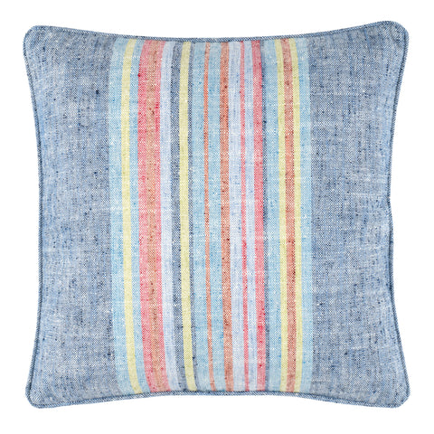 Clover Stripe Decorative Indoor/Outdoor Pillow Cover | Navy