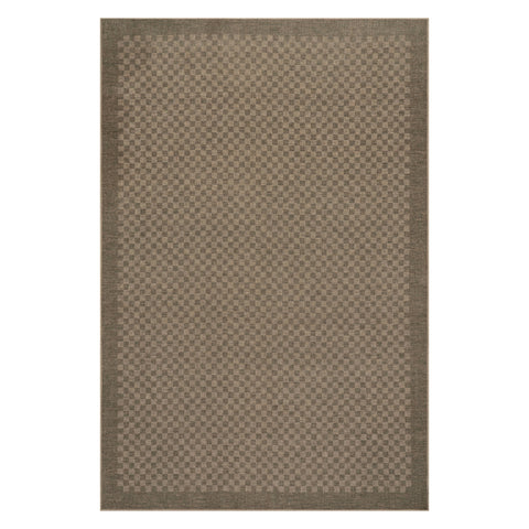 Watts Modern Checkered Washable Rug | Charcoal