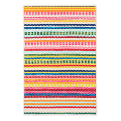 Bright Stripe Handwoven Indoor/Outdoor Custom Rug | Multi
