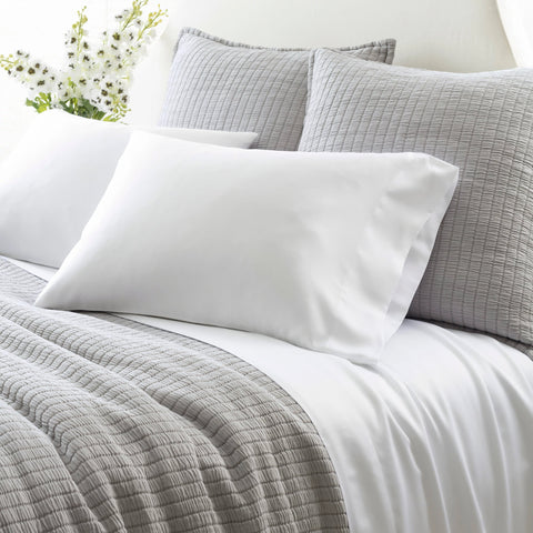 Silken Solid White Pillowcases (Pair)