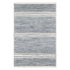 Malta Handwoven Wool Rug | Blue