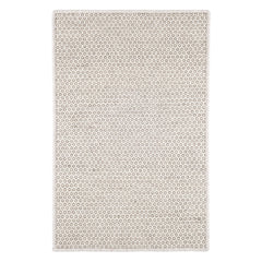 Honeycomb Handwoven Wool Custom Rug | Ivory/Grey