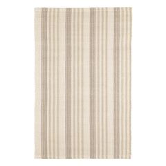 Putney Stripe Handwoven Cotton Rug | Ivory