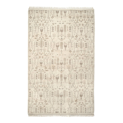 Dara Hand Knotted Wool Rug | Cream