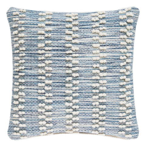 Hobnail Stripe Indoor/Outdoor Decorative Pillow | Blue