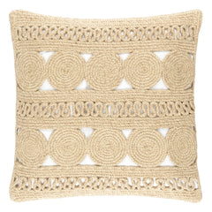 Round Turn Indoor/Outdoor Decorative Pillow Cover | Natural