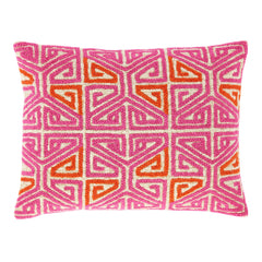 Carmen Embroidered Decorative Pillow | Pink