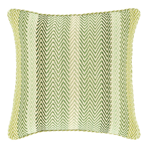 Nip Tuk Linen Decorative Pillow Cover | Green/Ivory