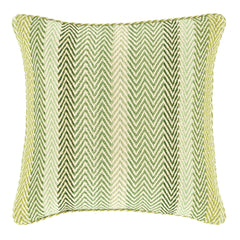 Nip Tuk Linen Decorative Pillow Cover | Green/Ivory