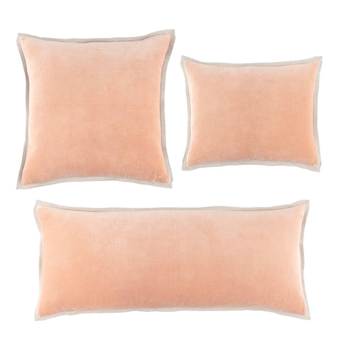 Gehry Velvet/Linen Decorative Pillow Cover | Nude