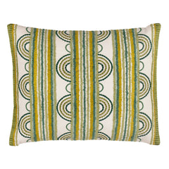 Button Embroidered Decorative Pillow Cover | Olive
