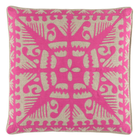 Knight Wood Linen Decorative Pillow Cover | Peony