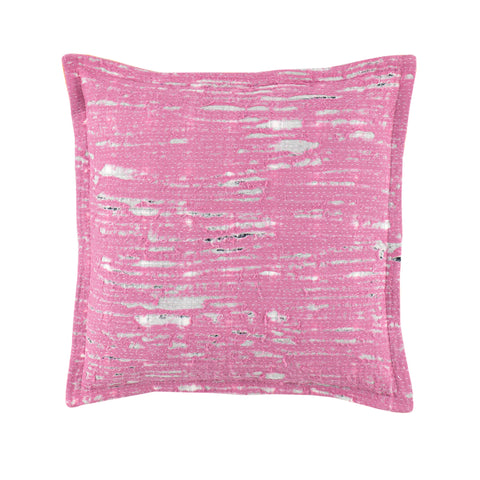 Mabel Distressed Decorative Pillow Cover | Pink