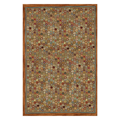 Cat's Paw Hand Micro Hooked Wool Rug | Brown