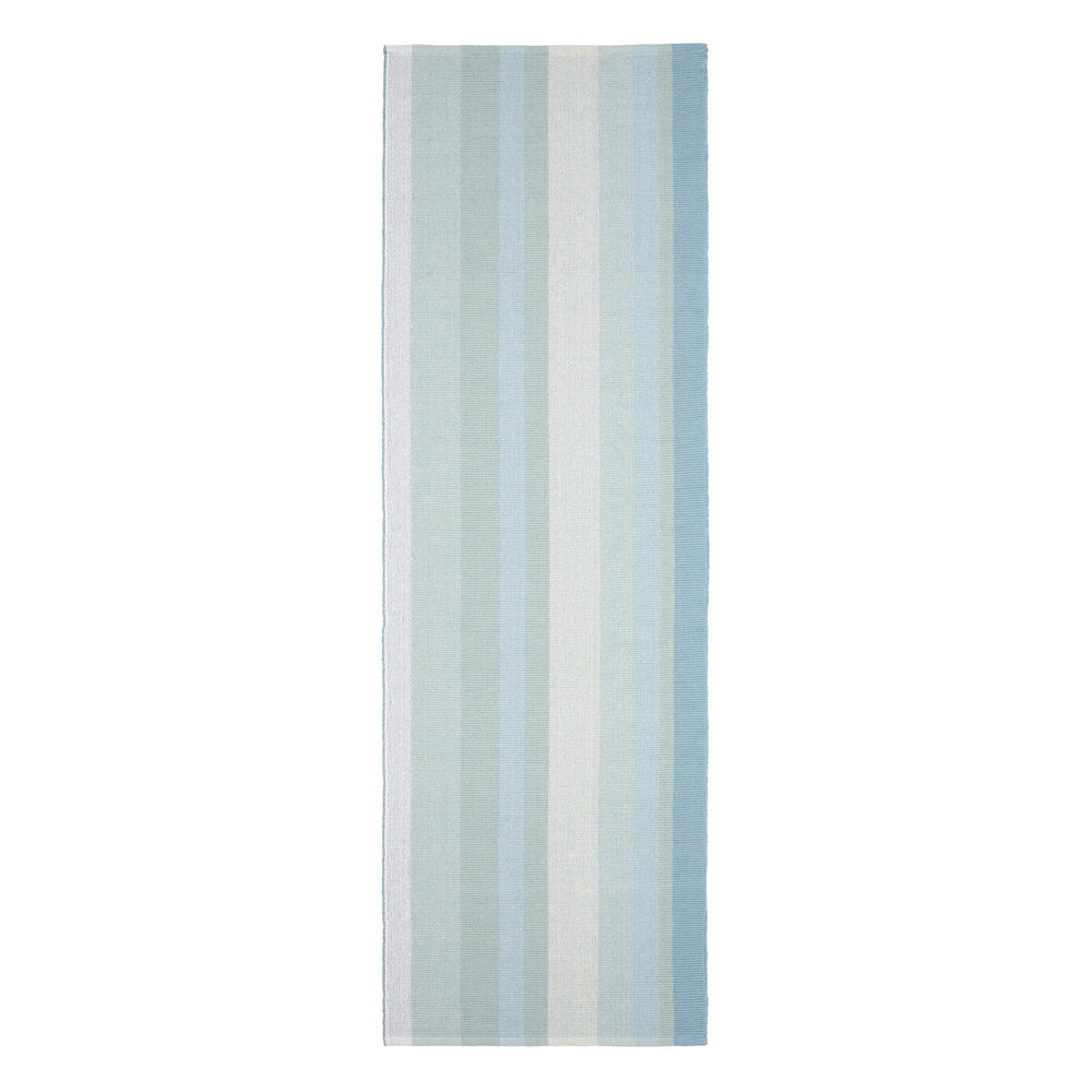 Shore Stripe Handwoven Cotton Rug | Sky Blue