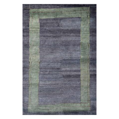 Ramila Modern Bordered Rug | Blue