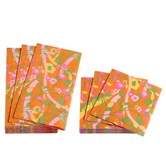 Bright Floral Napkin | Orange