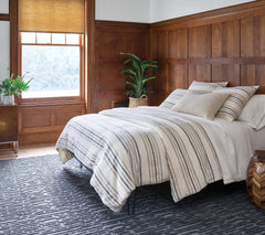 Ellison Stripe Linen Chenille Ivory Sham