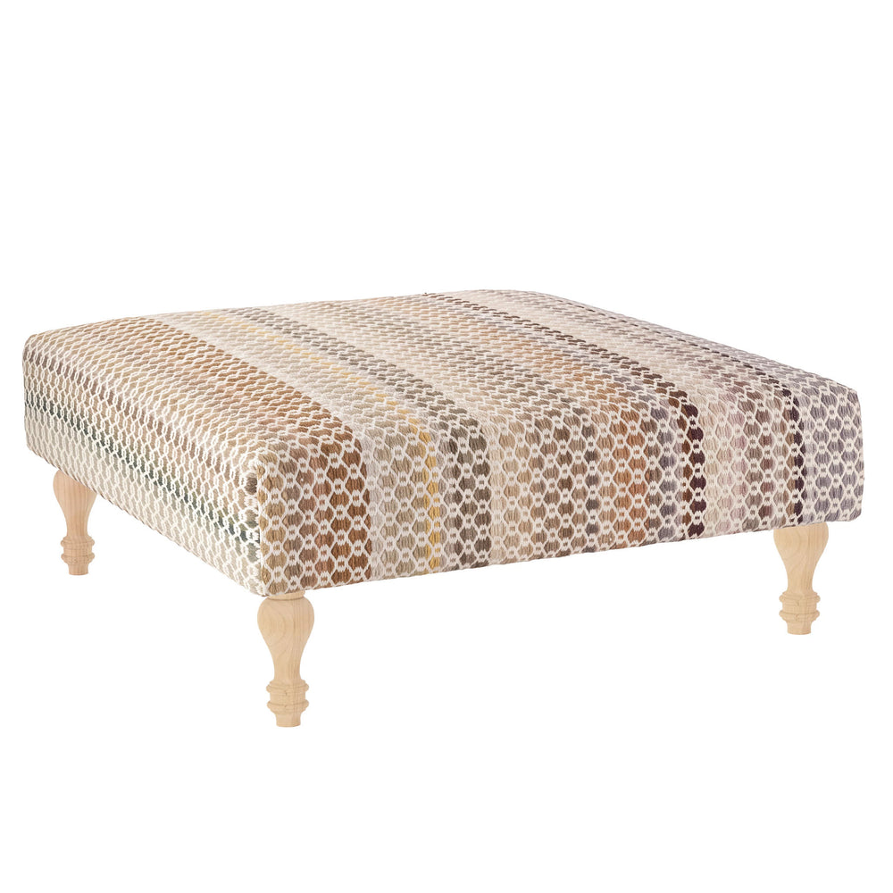 Poppy Rug Ottoman | Natural