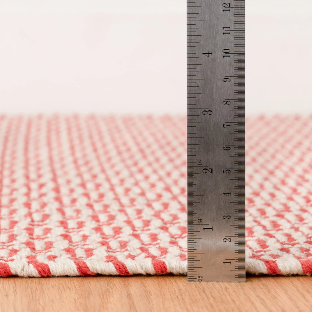 Miss Muffet Handwoven Cotton Rug | Paprika
