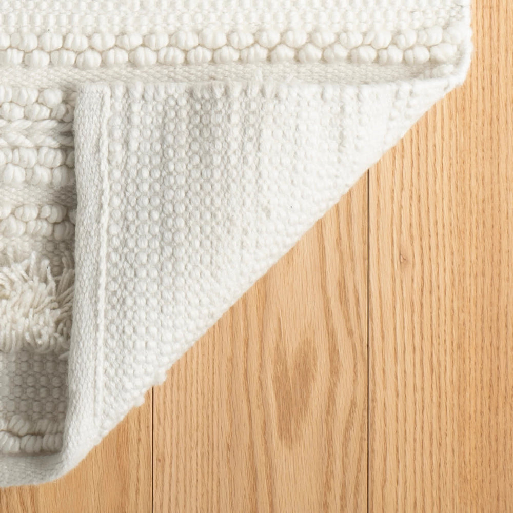 Zhara Stripe Handwoven Performance Rug | Ivory
