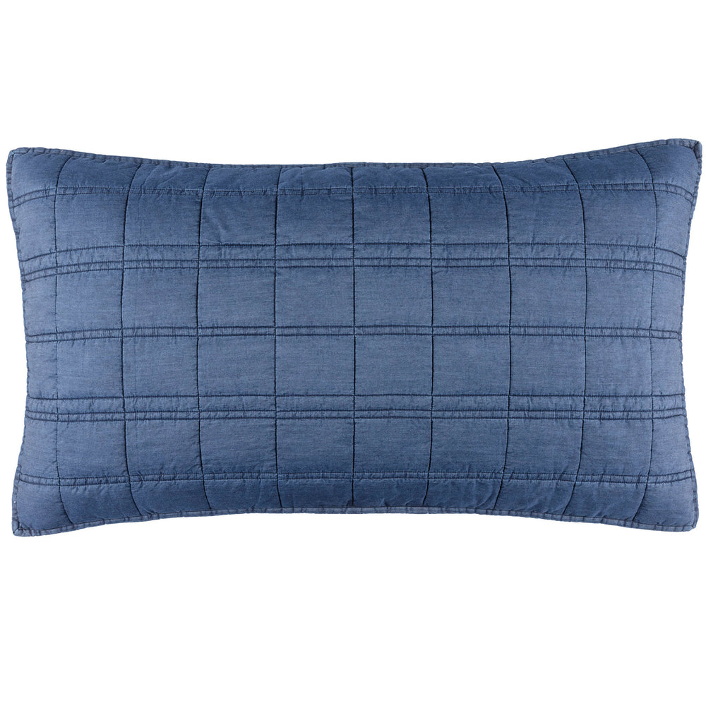 Atlas Quilted Sham | Denim