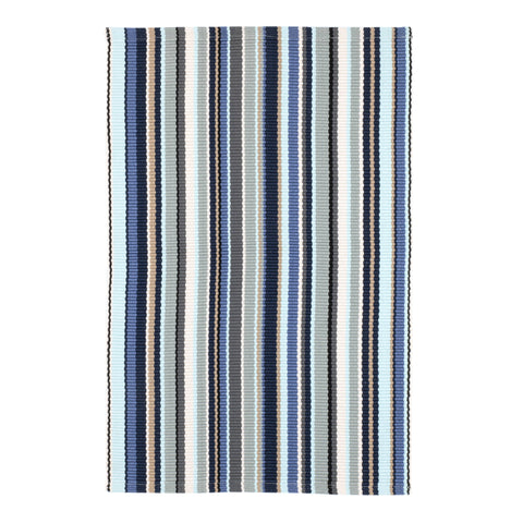 Westbrook Stripe Blue Handwoven Indoor/Outdoor Rug