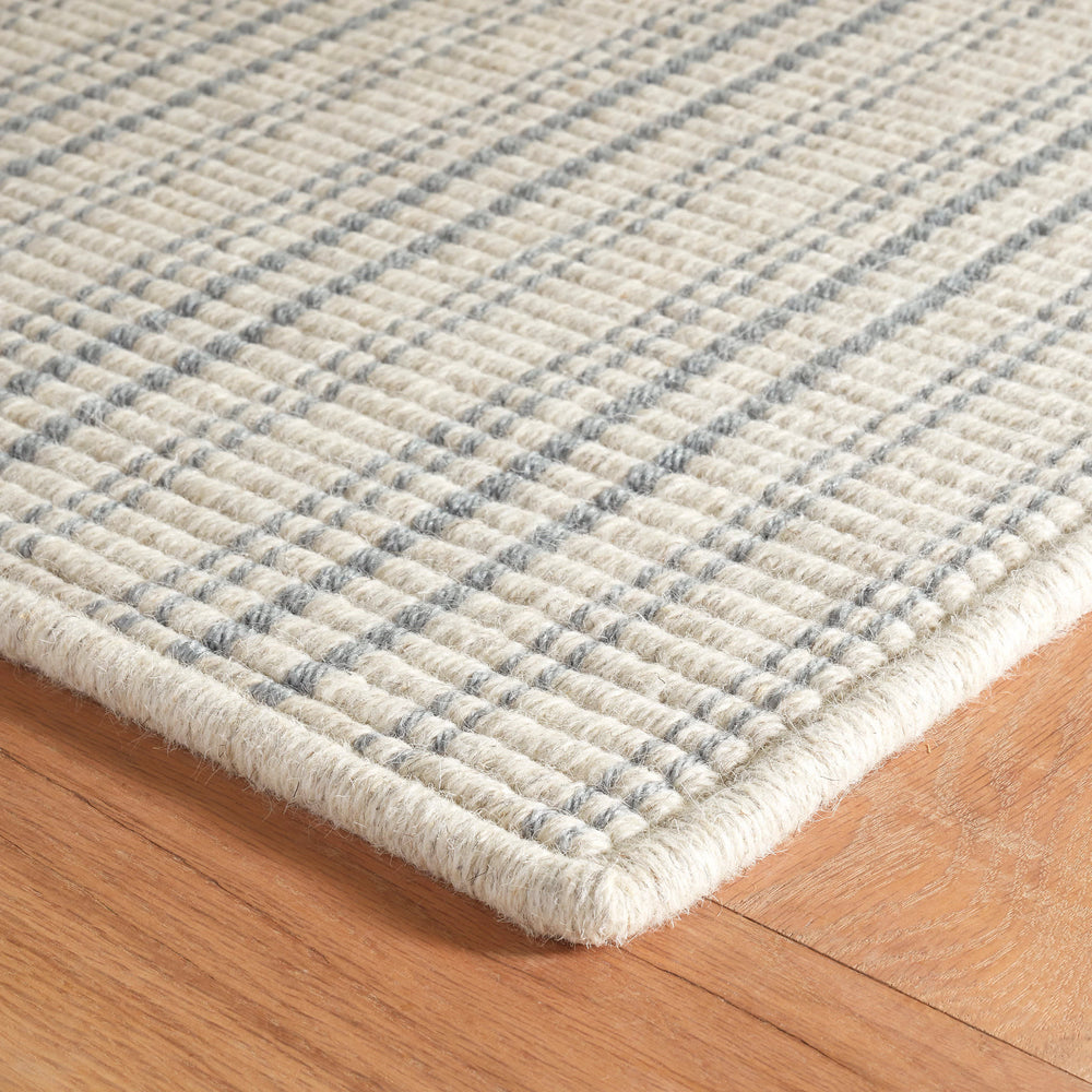 Warren Ticking Woven Wool Custom Rug | Slate