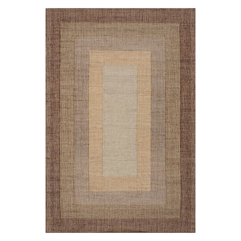 Tavira Modern Bordered Indoor Rug | Brown