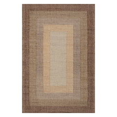 Tavira Modern Bordered Indoor Rug | Brown