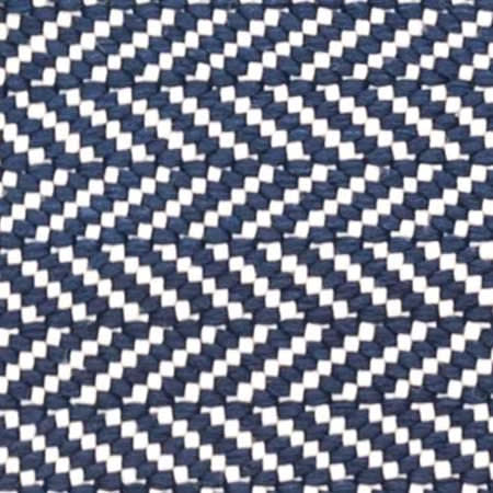 Herringbone Indigo/White Handwoven Indoor/Outdoor Rug Swatch