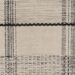 Zole Plaid Handmade Cotton Rug Swatch | Ivory