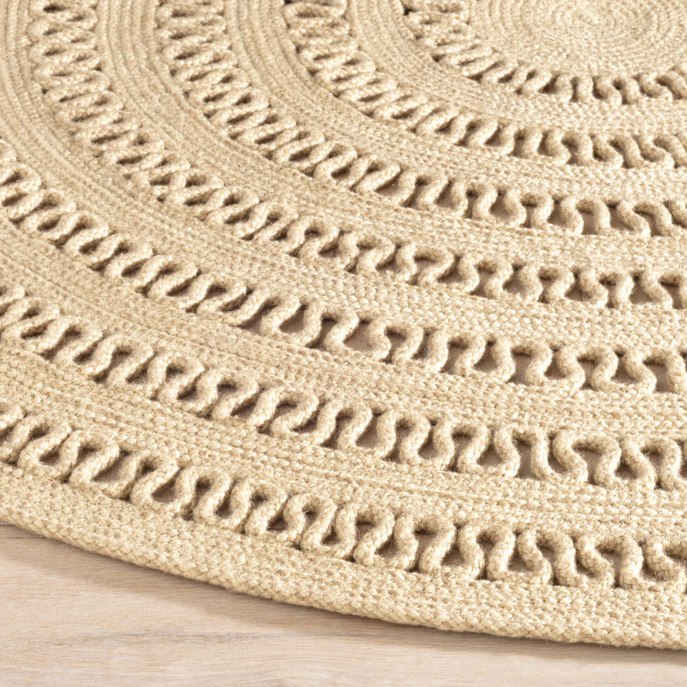 Bowline Handwoven Indoor/Outdoor Round Rug | Natural