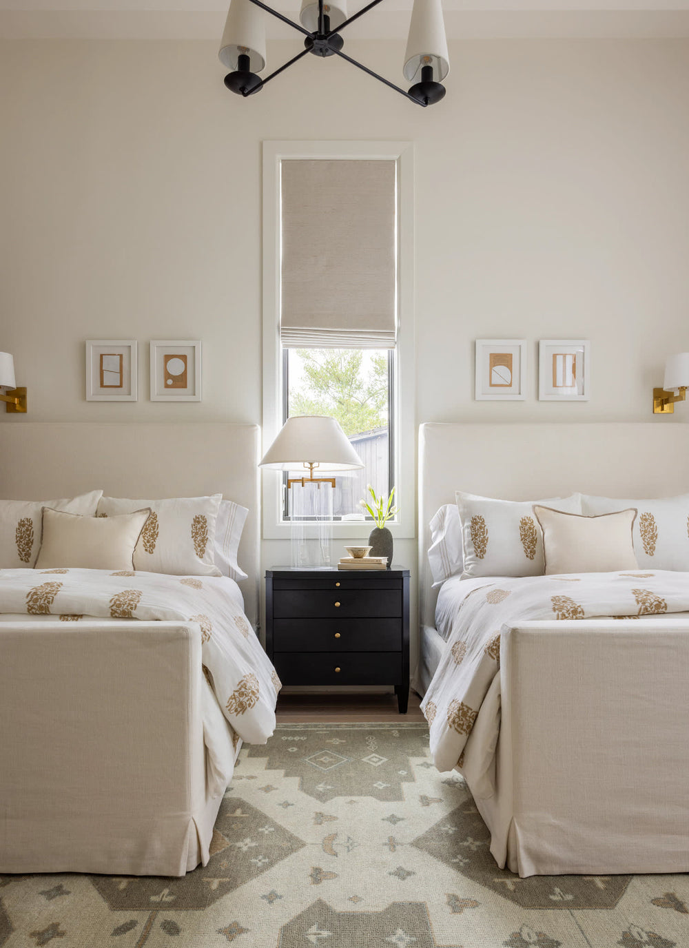 Becca Embroidered Duvet Cover | Gold