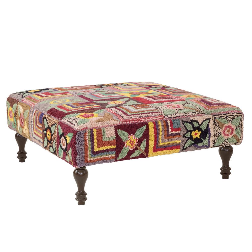 Gypsy Rose Rug Ottoman | Multi