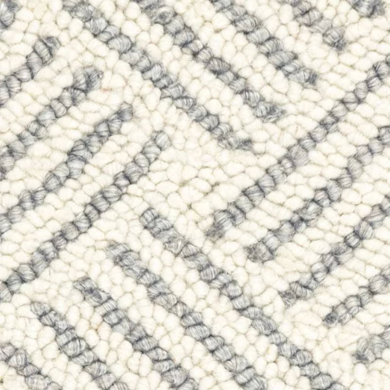 Layers Hand Hooked Wool Rug Swatch | Grey