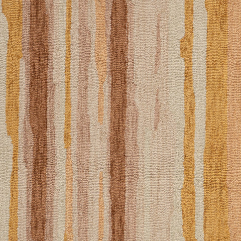 Zare Transitional Abstract Indoor Rug Swatch | Orange