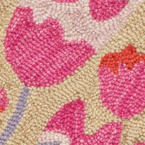 Zelie Hand Micro Hooked Wool Rug Swatch | Fuchsia