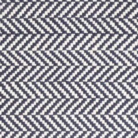 Herringbone Navy/Ivory Handwoven Indoor/Outdoor Custom Rug Swatch