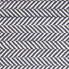 Herringbone Navy/Ivory Handwoven Indoor/Outdoor Custom Rug Swatch