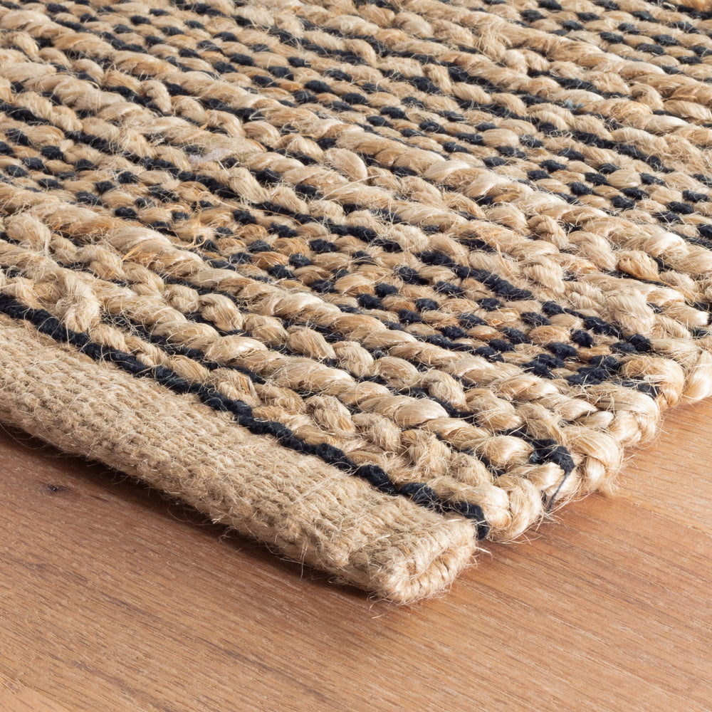 Simba Handwoven Jute Rug | Black