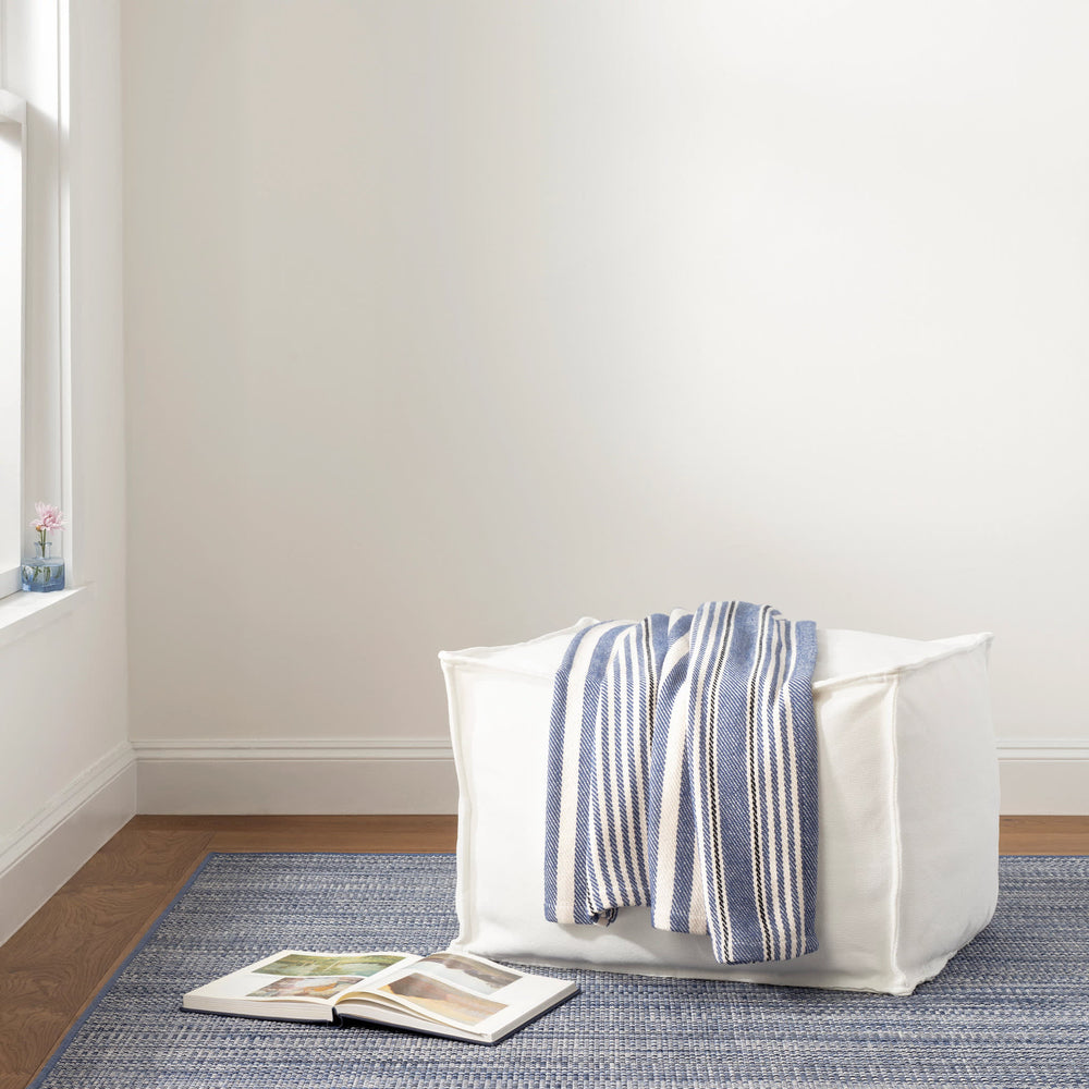Fusion Handwoven Indoor/Outdoor Custom Rug | Blue