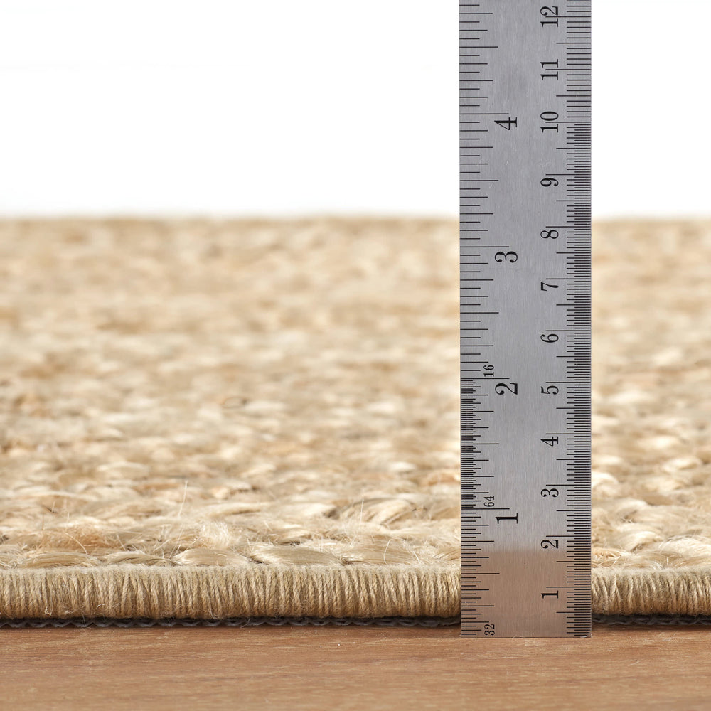Collins Braided Woven Jute Custom Rug | Natural