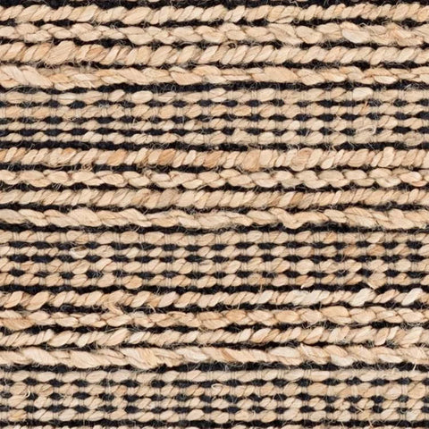 Simba Black Handwoven Jute Rug Swatch