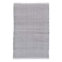 Herringbone Handwoven Indoor/Outdoor Rug | Shale/White