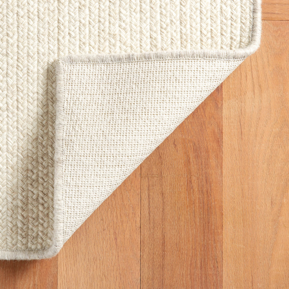 Merrill Woven Wool Custom Rug | Ivory